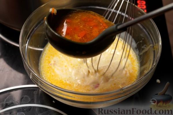 Сливочный суп с печенью и рисом